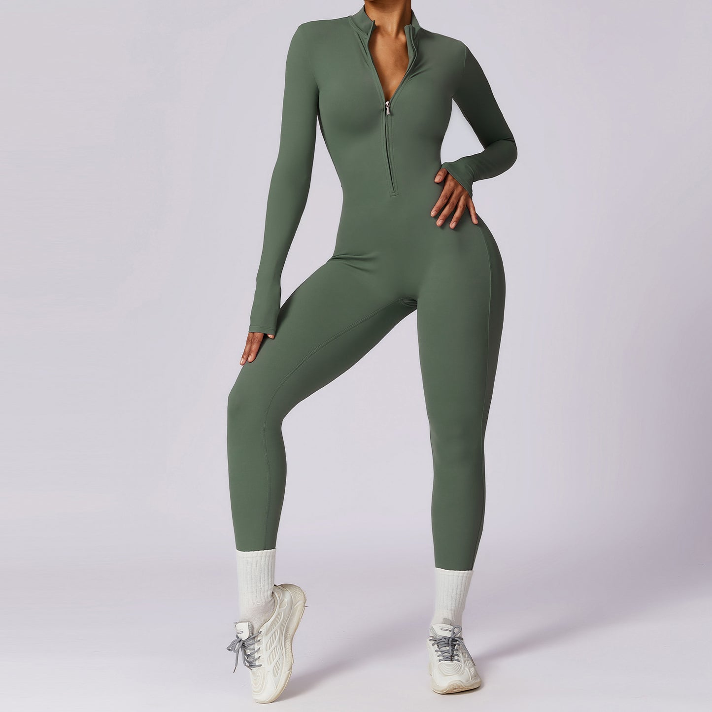 Women's Full Cover Long-sleeve Yoga Suit - Lexury Fitness