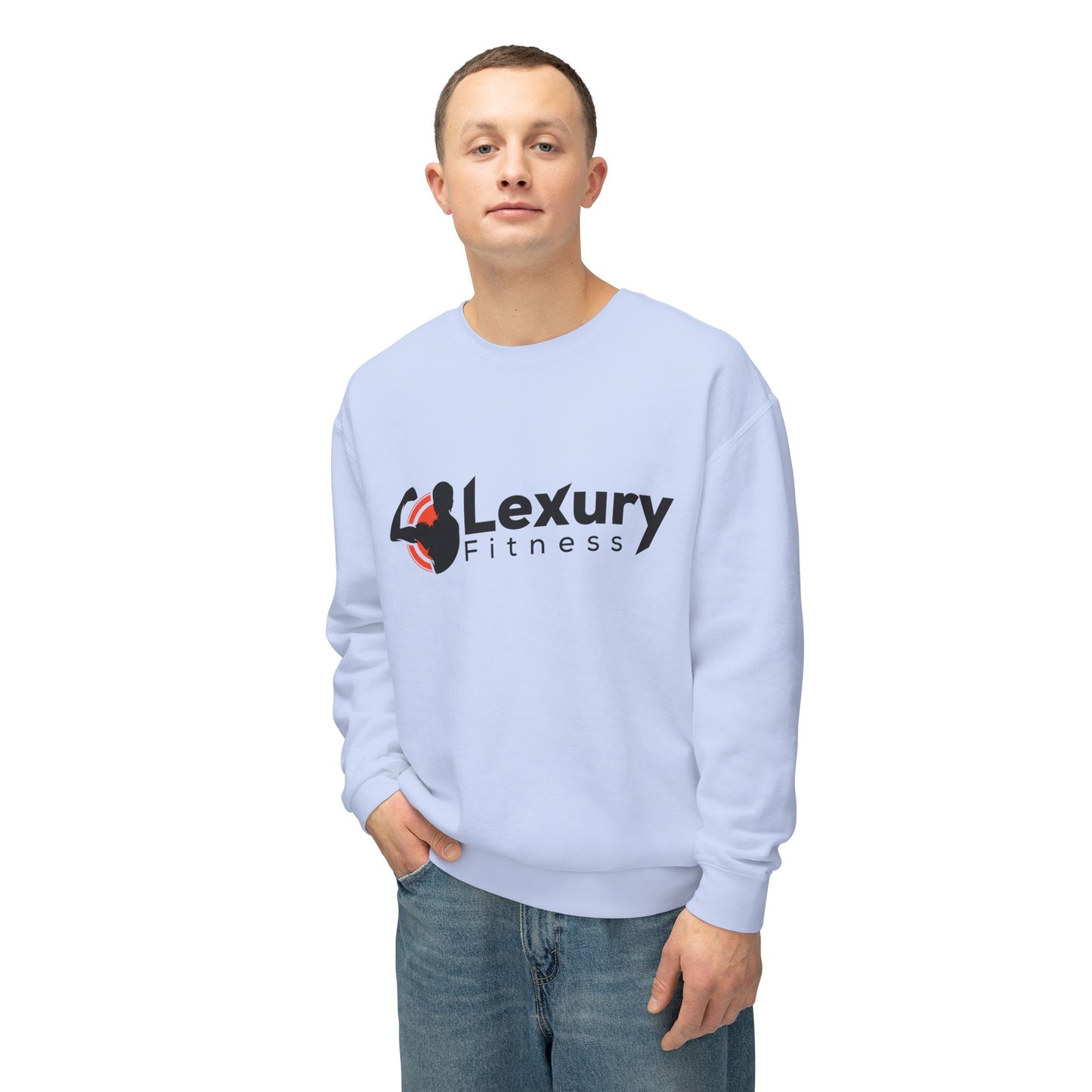 Crewneck Muscle Silhouette Gym Sweatshirt