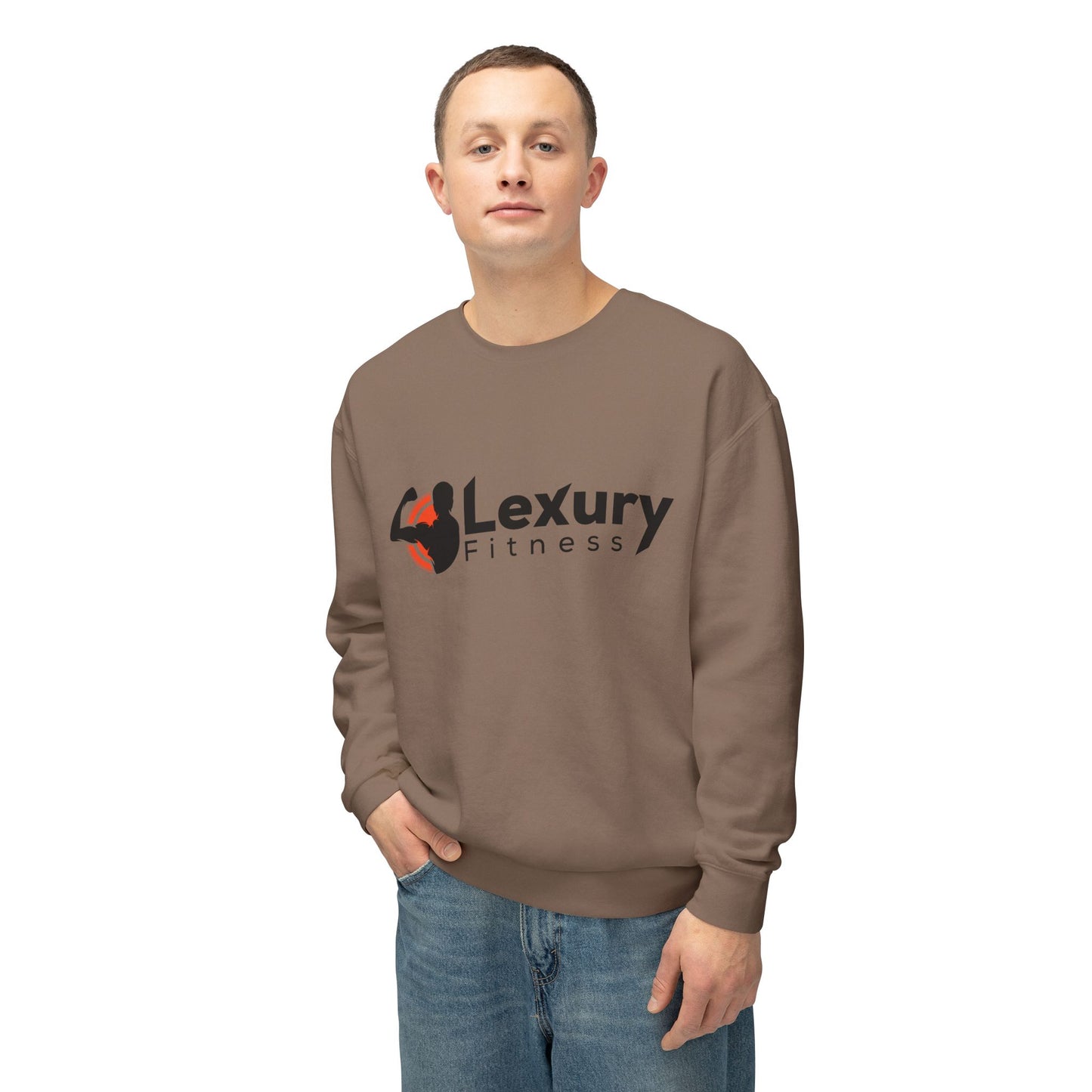 Crewneck Muscle Silhouette Gym Sweatshirt