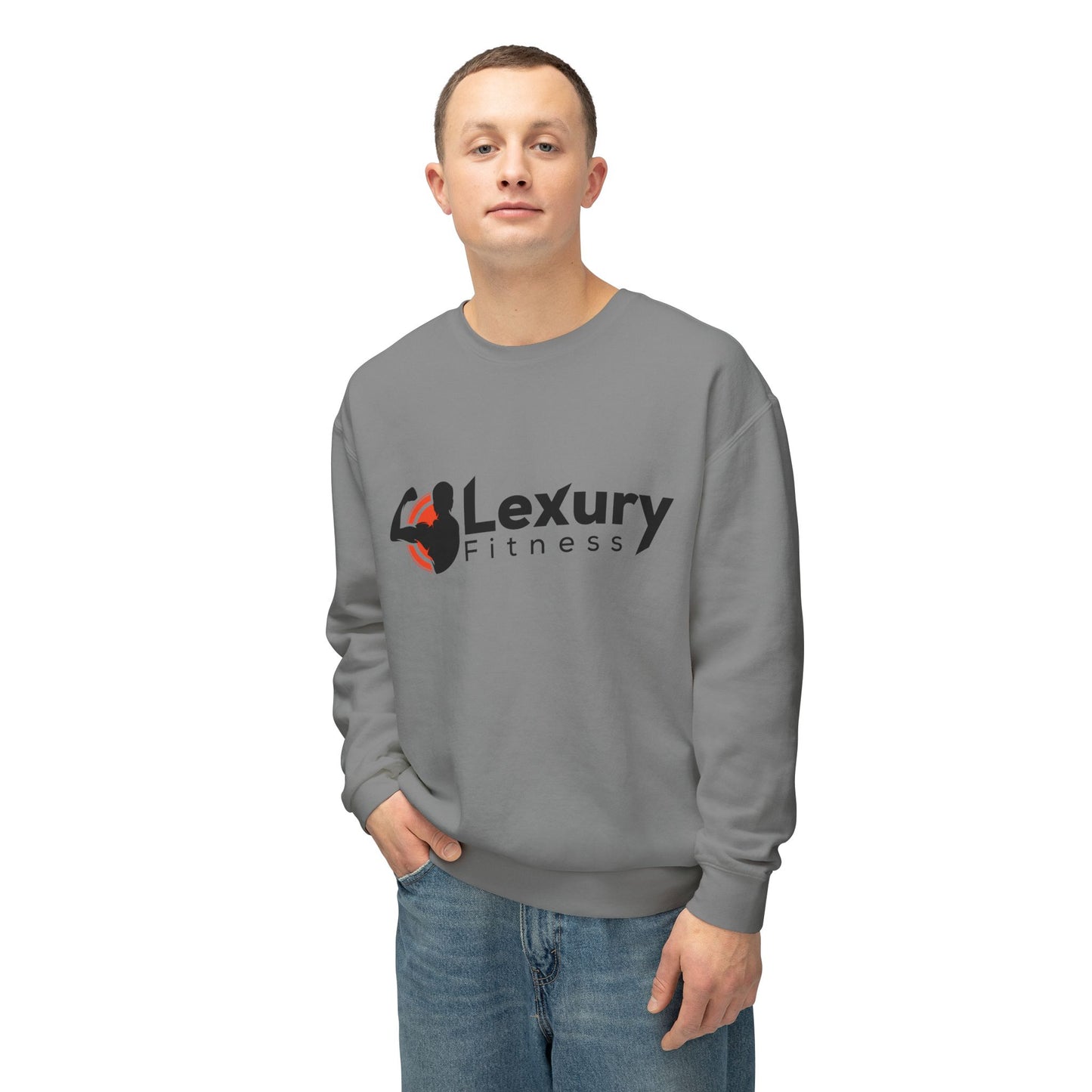 Crewneck Muscle Silhouette Gym Sweatshirt