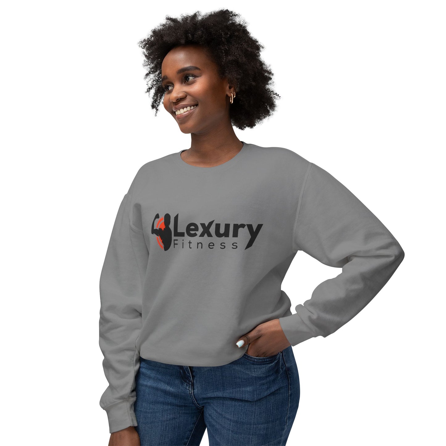 Crewneck Muscle Silhouette Gym Sweatshirt
