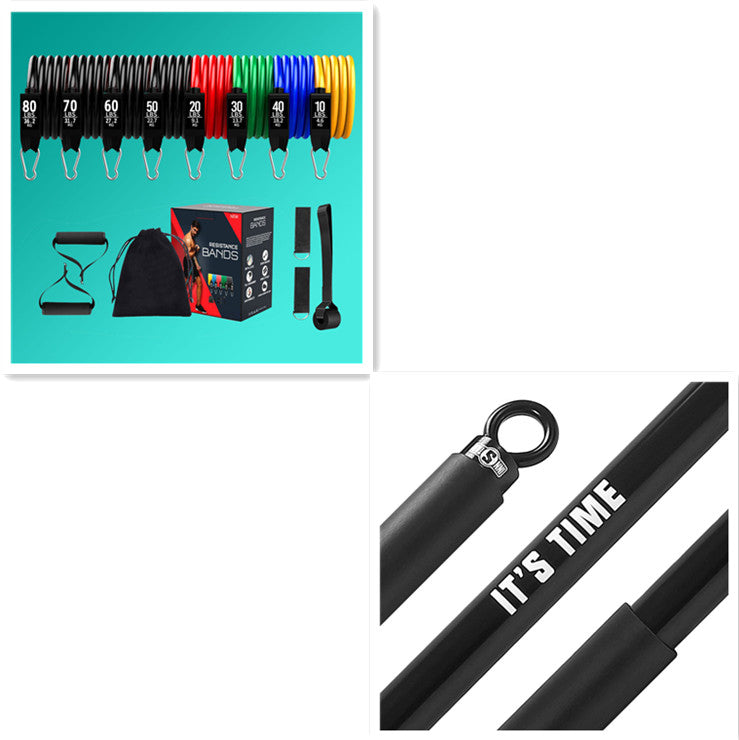 11 Piece Home Tpe Latex Fitness Tensioner Set - Lexury Fitness
