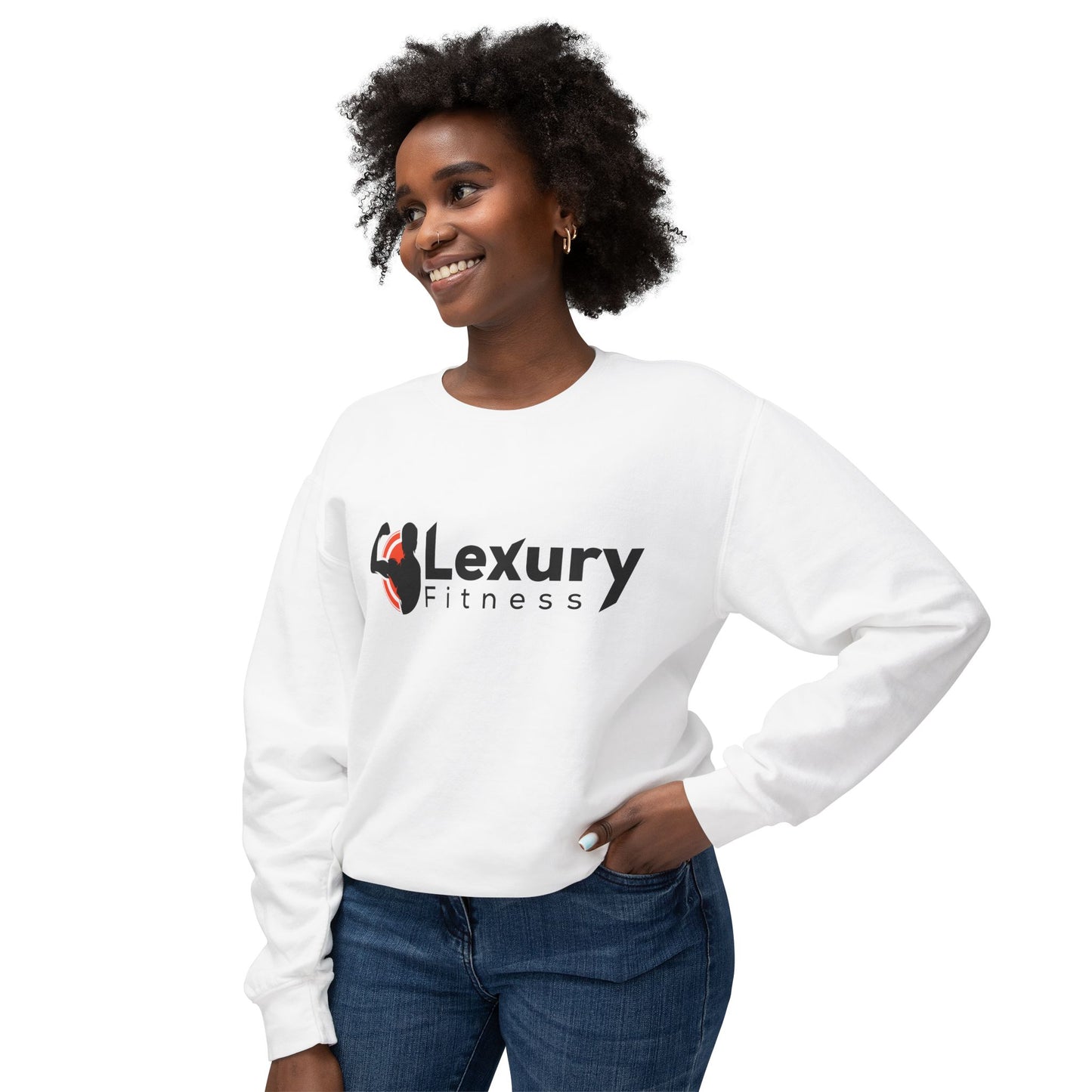 Crewneck Muscle Silhouette Gym Sweatshirt