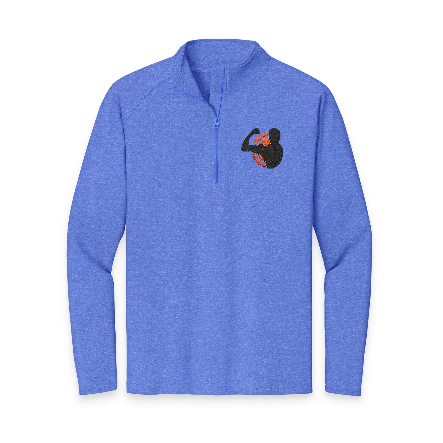 Embroidered Quarter-Zip Men Pullover