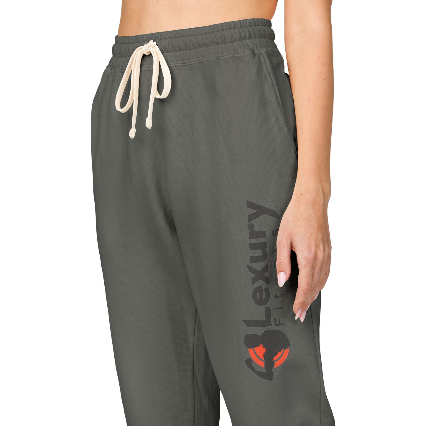 Unisex Drawstring Fleece Sweatpants For Gym