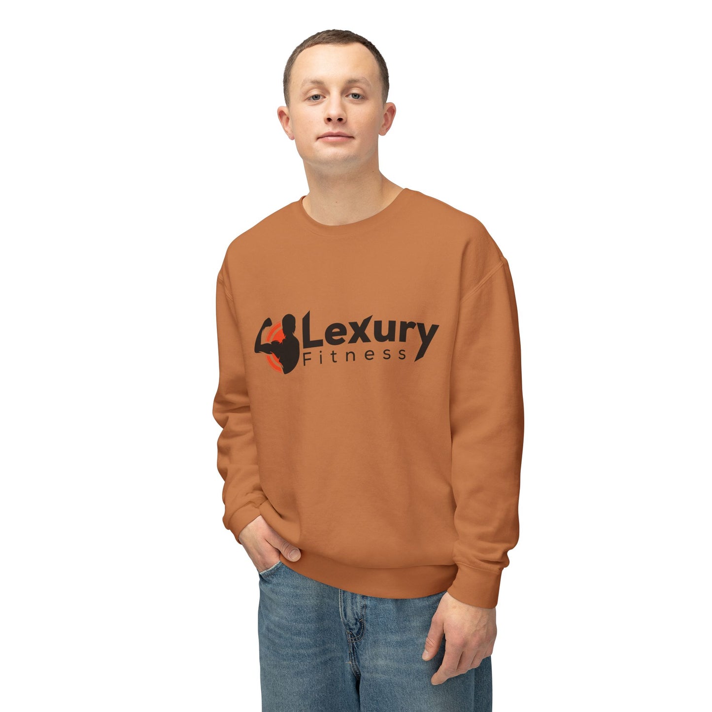 Crewneck Muscle Silhouette Gym Sweatshirt
