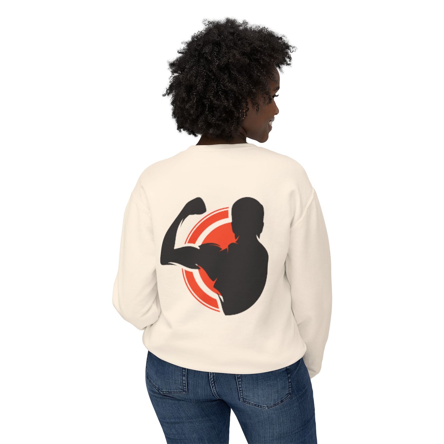 Crewneck Muscle Silhouette Gym Sweatshirt