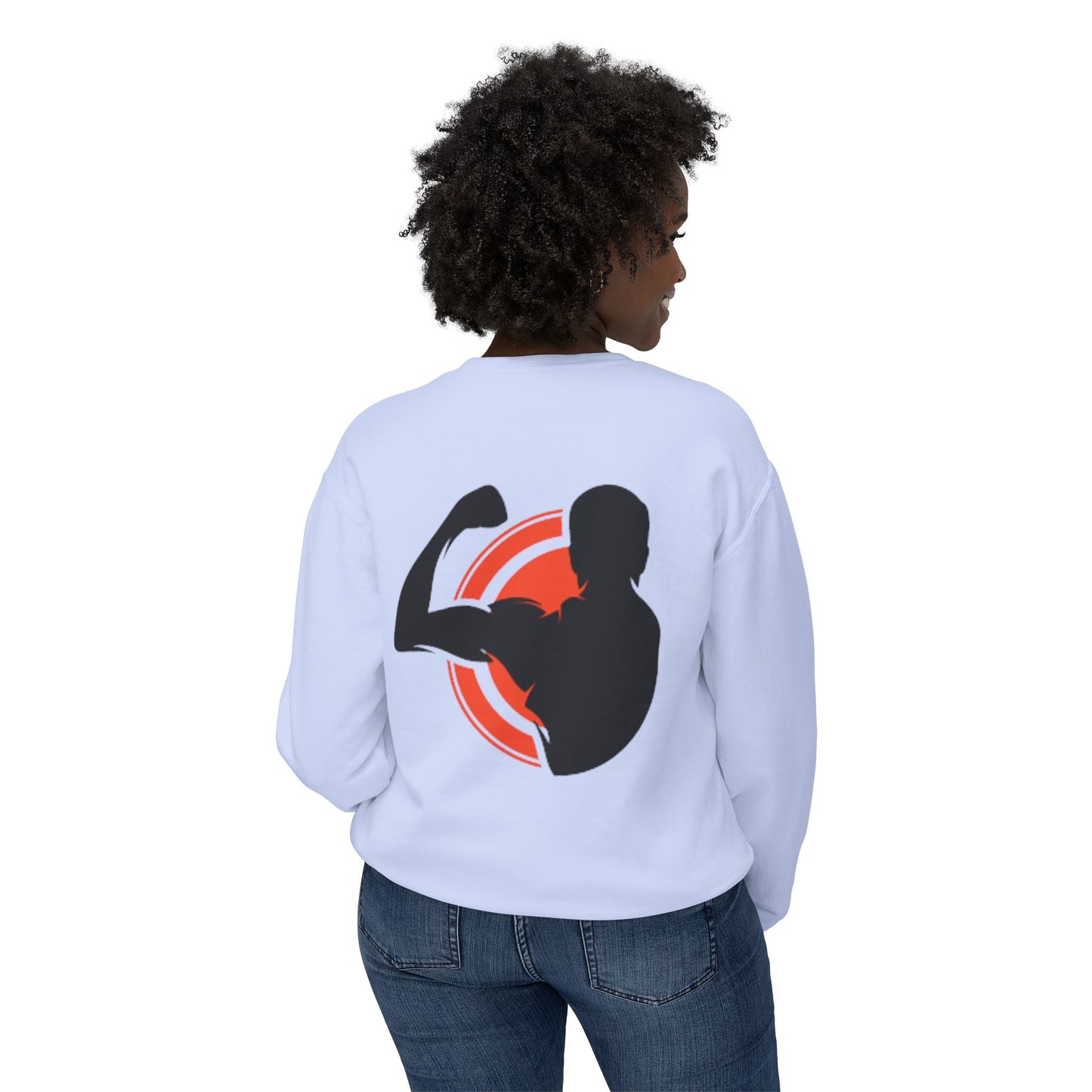 Crewneck Muscle Silhouette Gym Sweatshirt