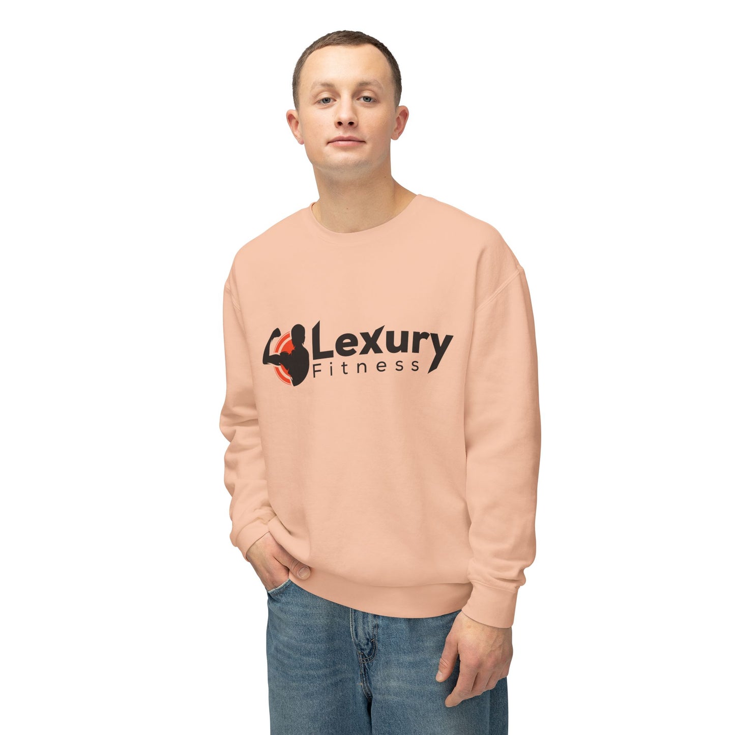 Crewneck Muscle Silhouette Gym Sweatshirt