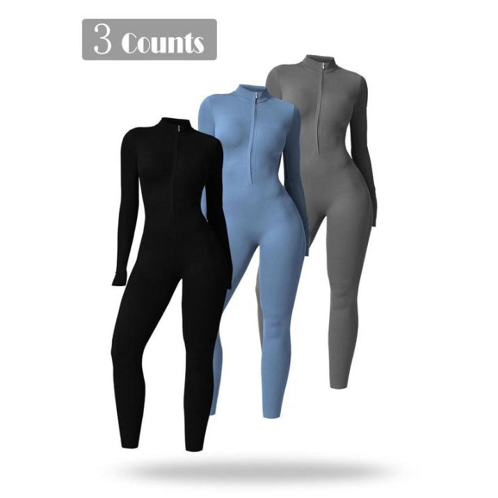 Women's Full Cover Long-sleeve Yoga Suit - Lexury Fitness