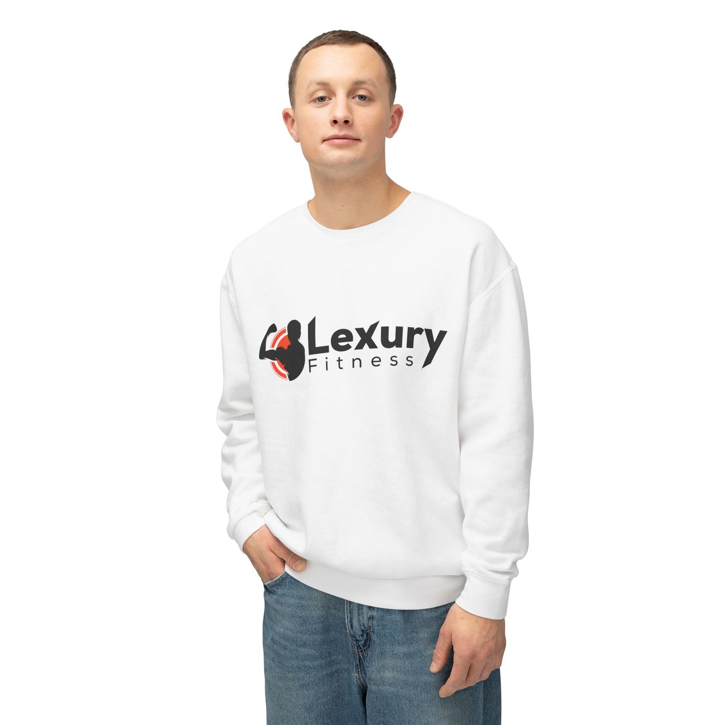 Crewneck Muscle Silhouette Gym Sweatshirt