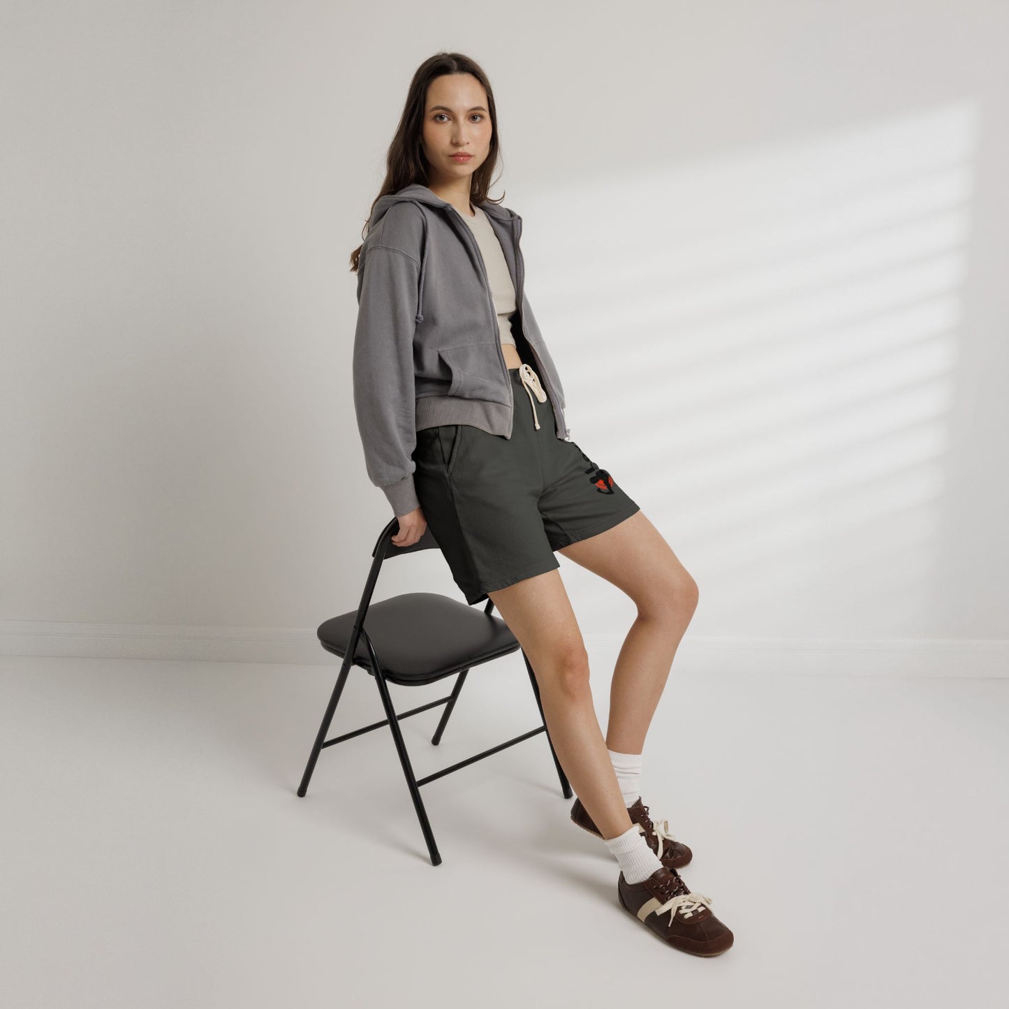 Minimal Drawstring Fitness Fleece Shorts
