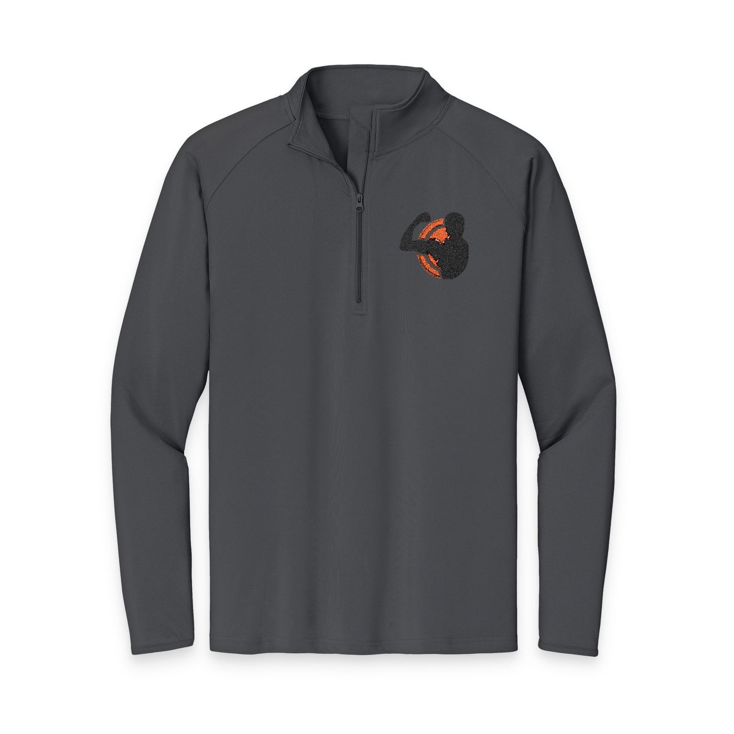 Embroidered Quarter-Zip Men Pullover