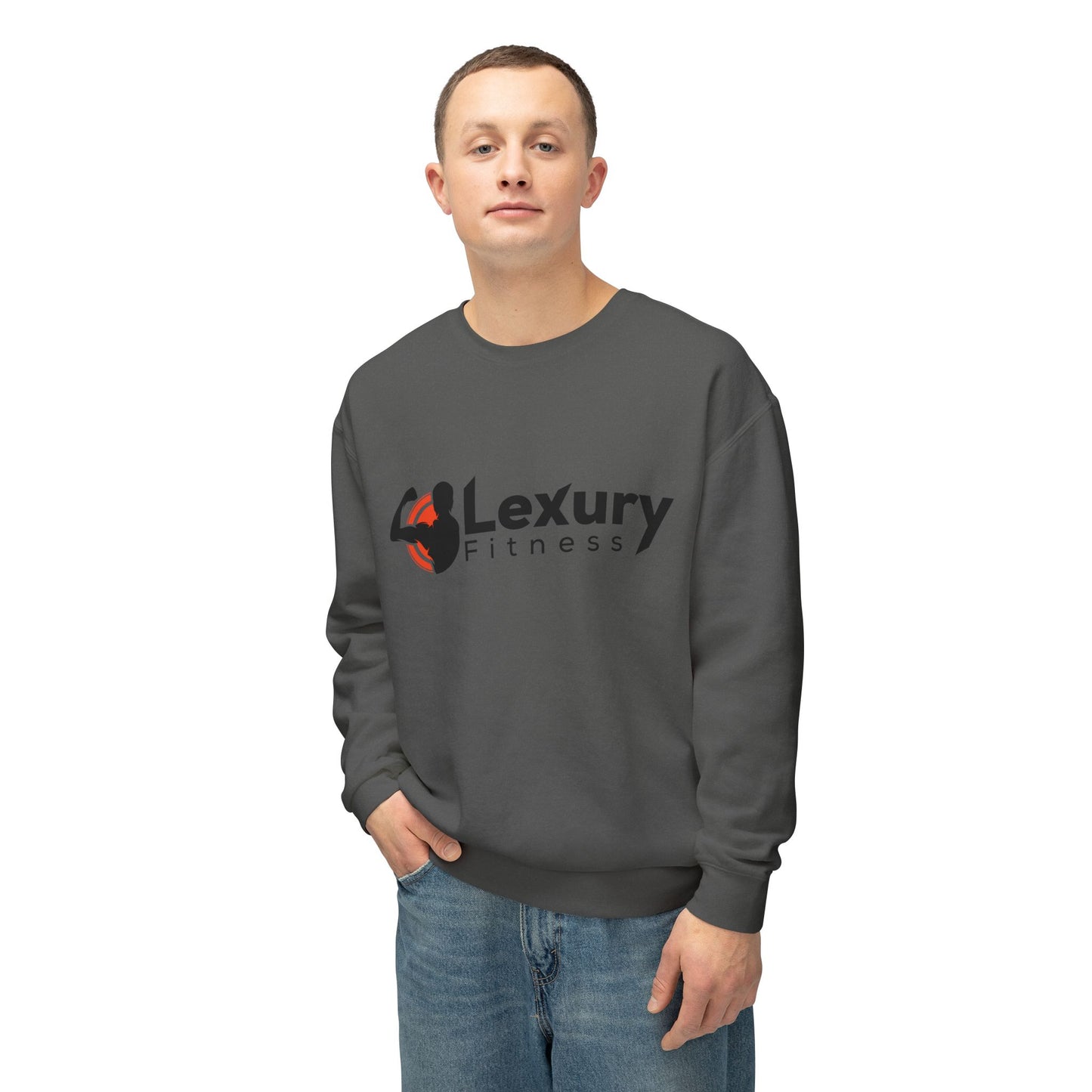 Crewneck Muscle Silhouette Gym Sweatshirt