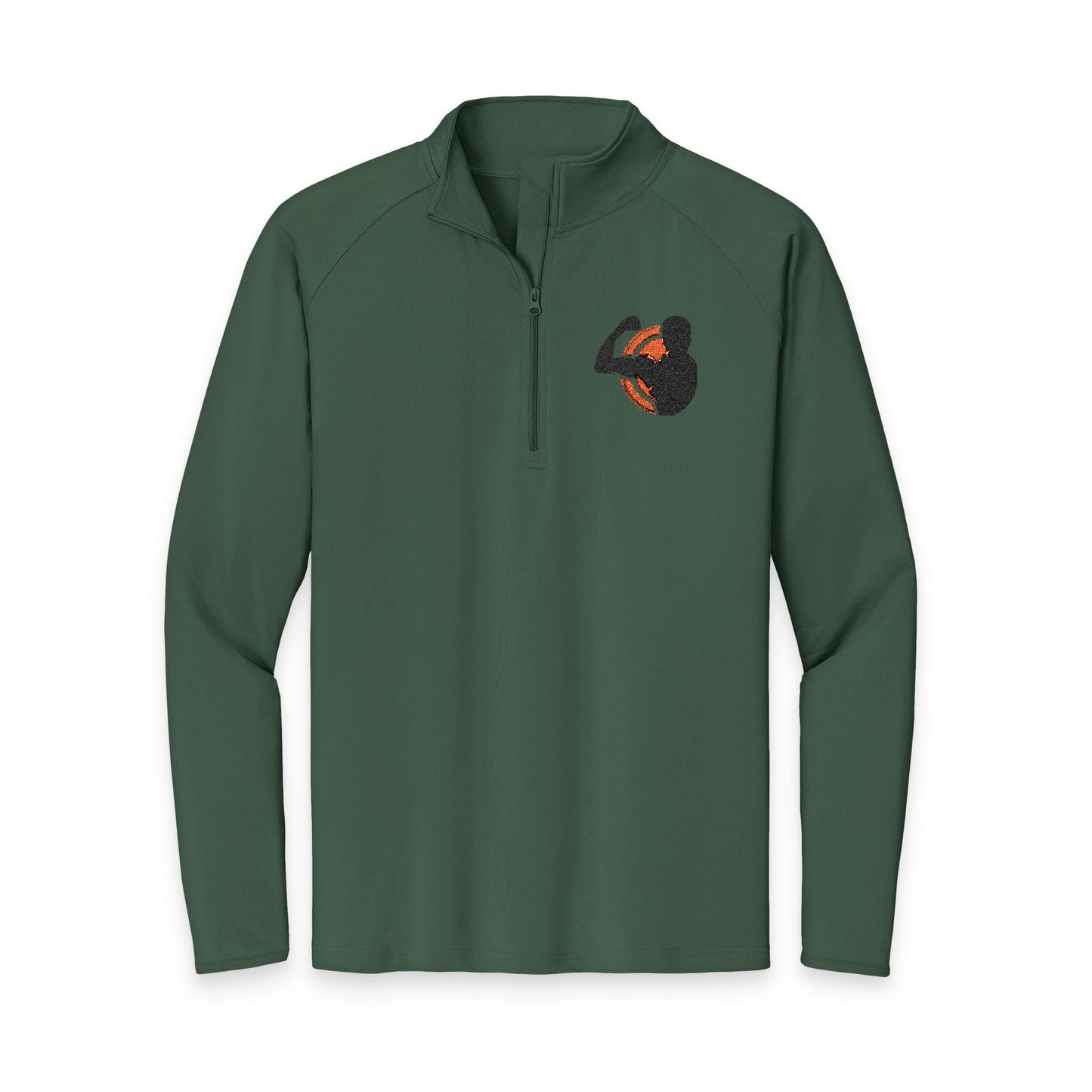 Embroidered Quarter-Zip Men Pullover