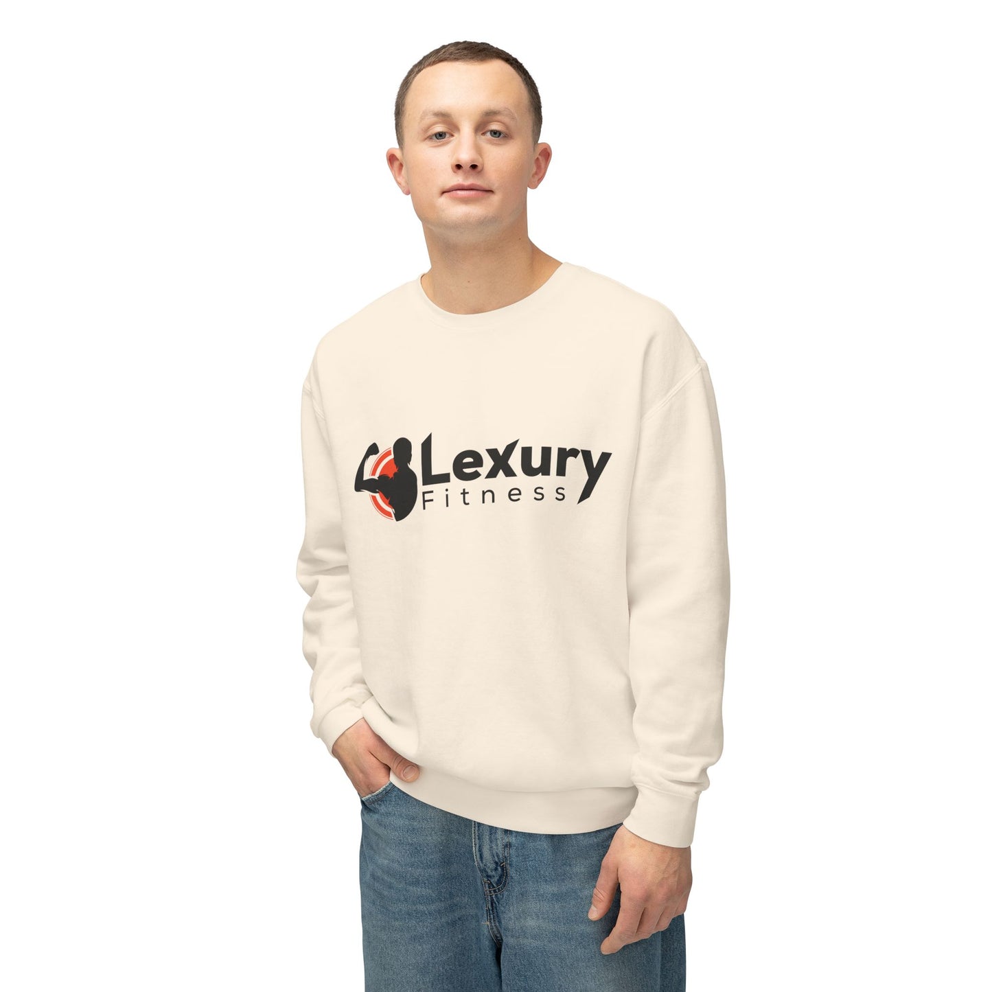 Crewneck Muscle Silhouette Gym Sweatshirt