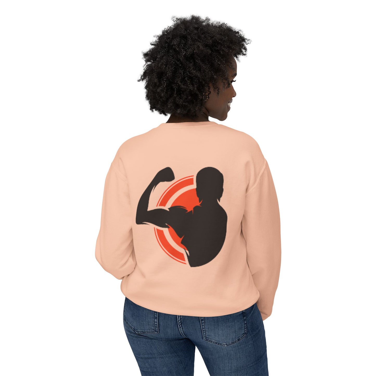 Crewneck Muscle Silhouette Gym Sweatshirt