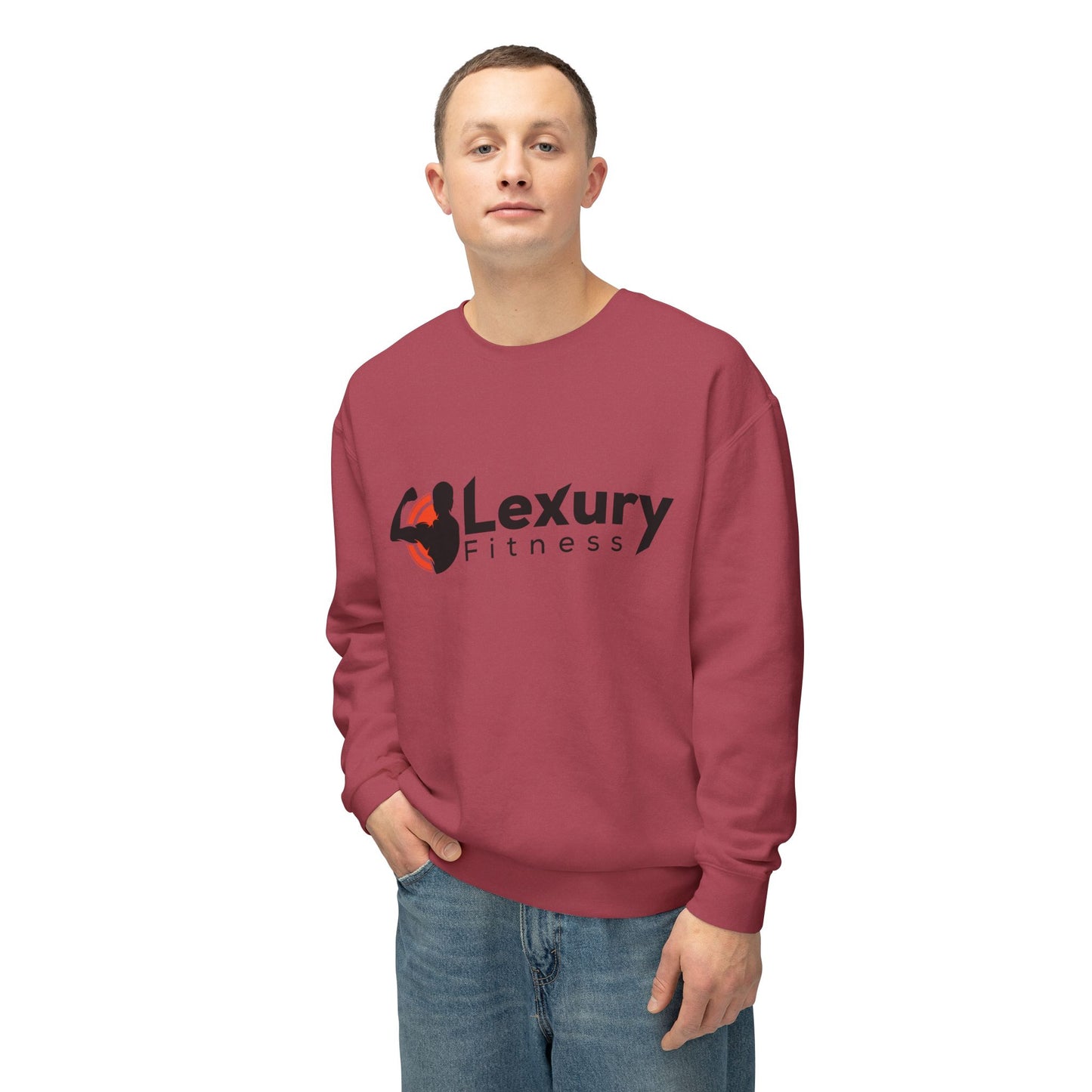 Crewneck Muscle Silhouette Gym Sweatshirt