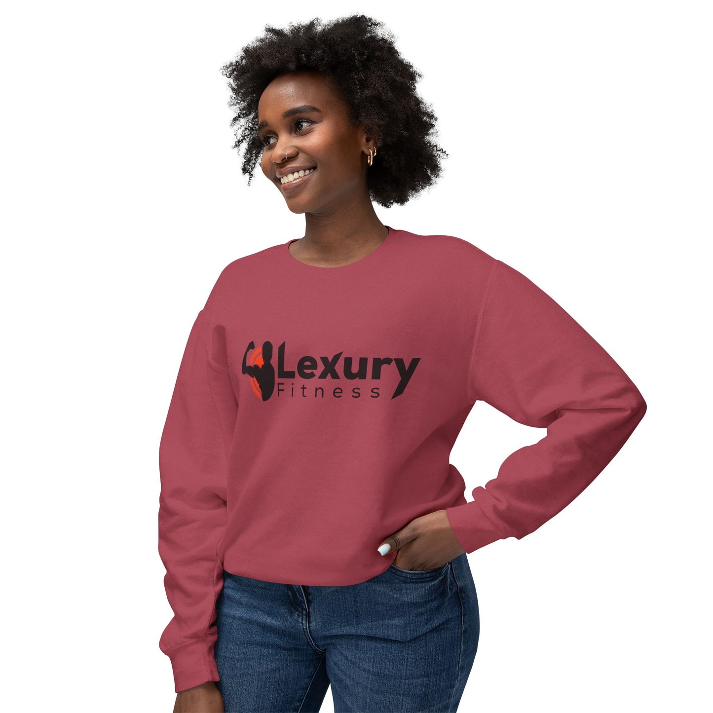 Crewneck Muscle Silhouette Gym Sweatshirt