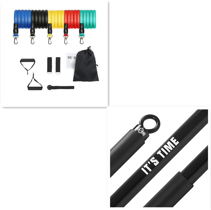 11 Piece Home Tpe Latex Fitness Tensioner Set - Lexury Fitness