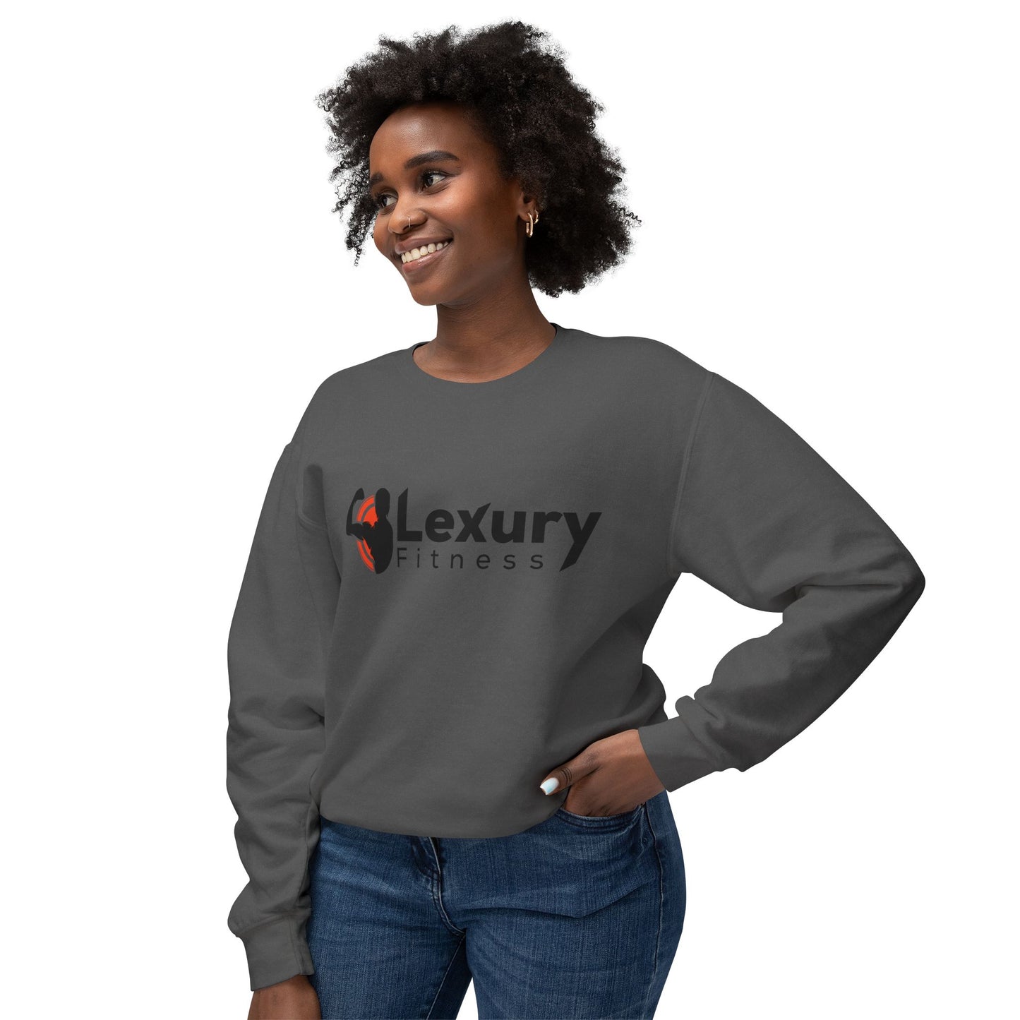 Crewneck Muscle Silhouette Gym Sweatshirt