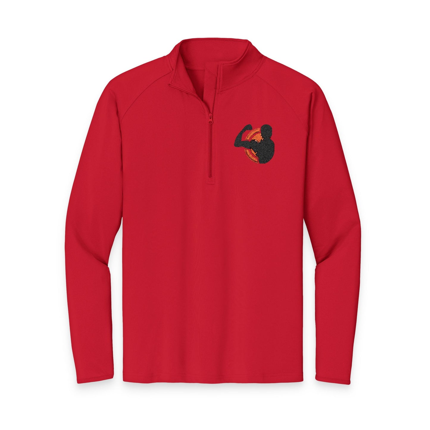 Embroidered Quarter-Zip Men Pullover
