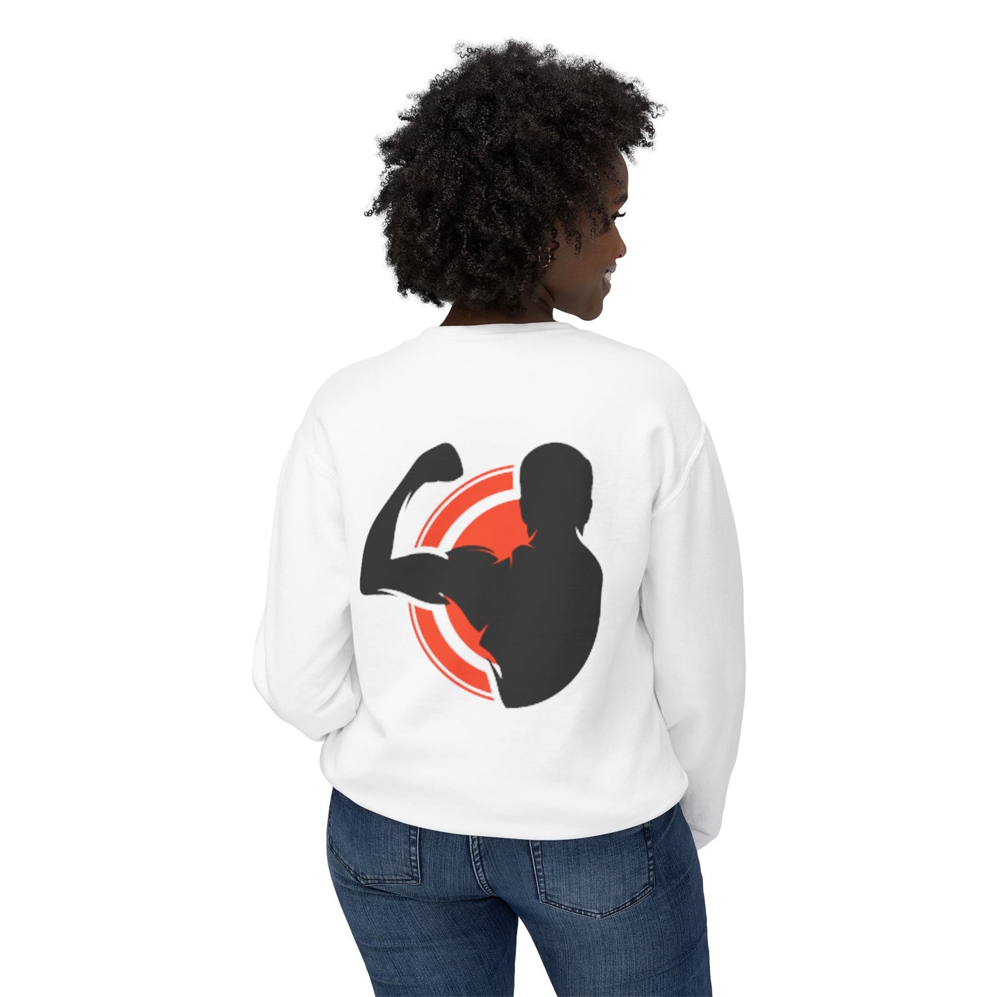 Crewneck Muscle Silhouette Gym Sweatshirt
