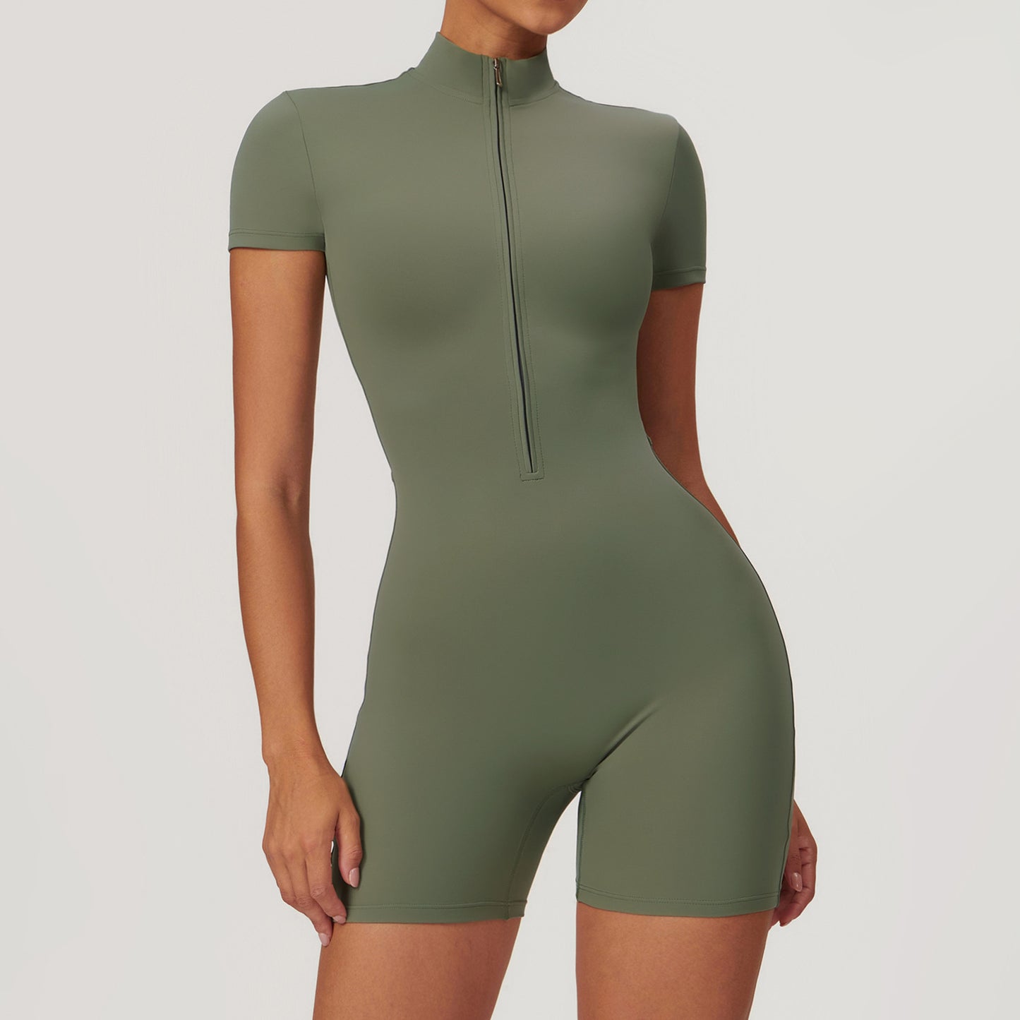 Summer Fitness Yoga Jumpsuit With Zipper - Lexury Fitness