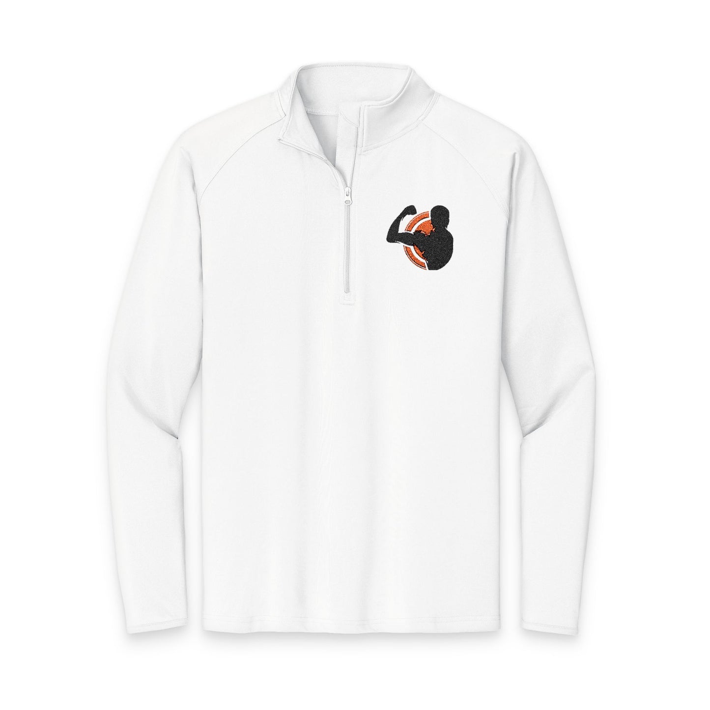 Embroidered Quarter-Zip Men Pullover