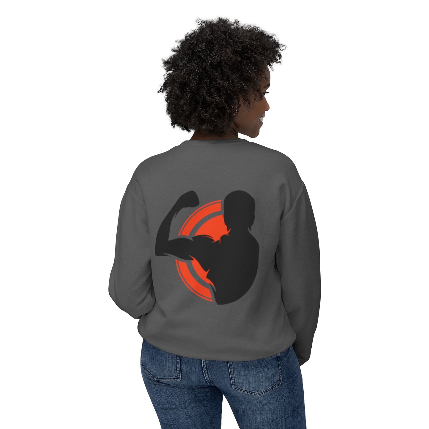 Crewneck Muscle Silhouette Gym Sweatshirt