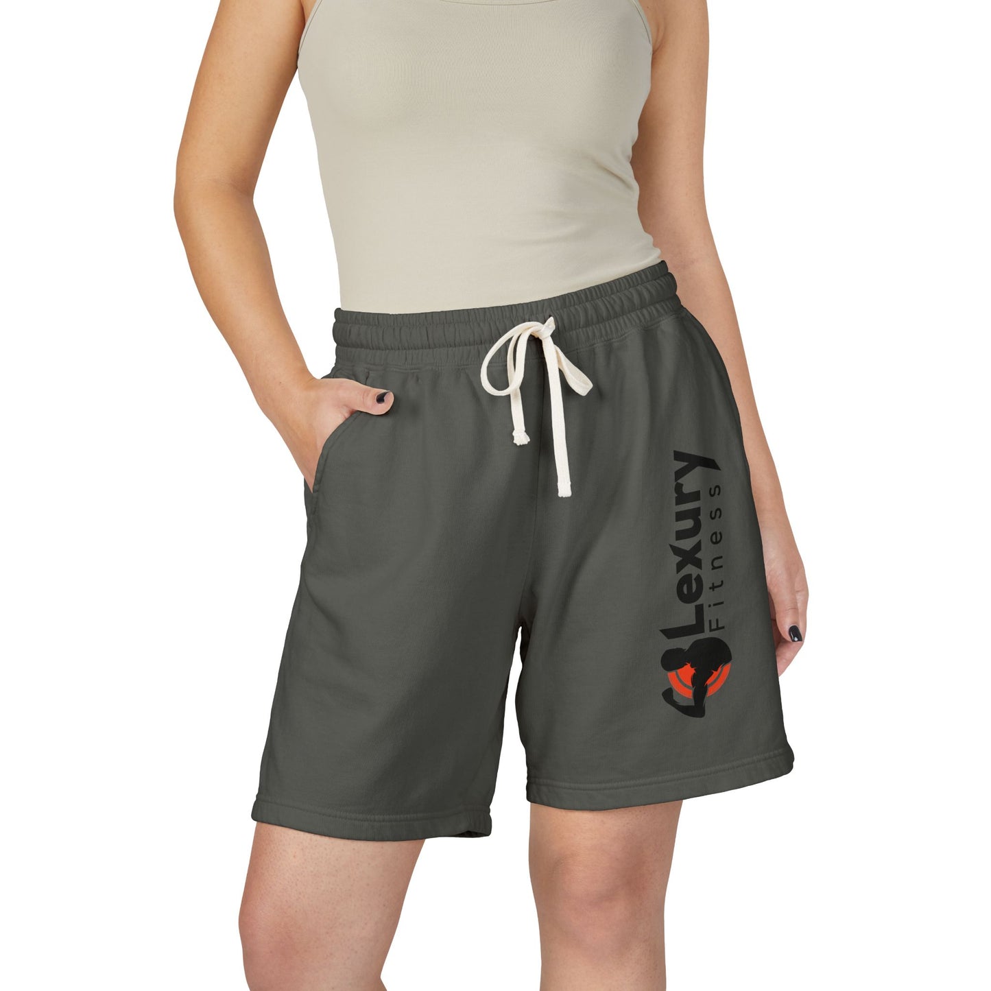 Minimal Drawstring Fitness Fleece Shorts