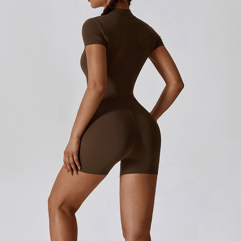 Summer Fitness Yoga Jumpsuit With Zipper - Lexury Fitness