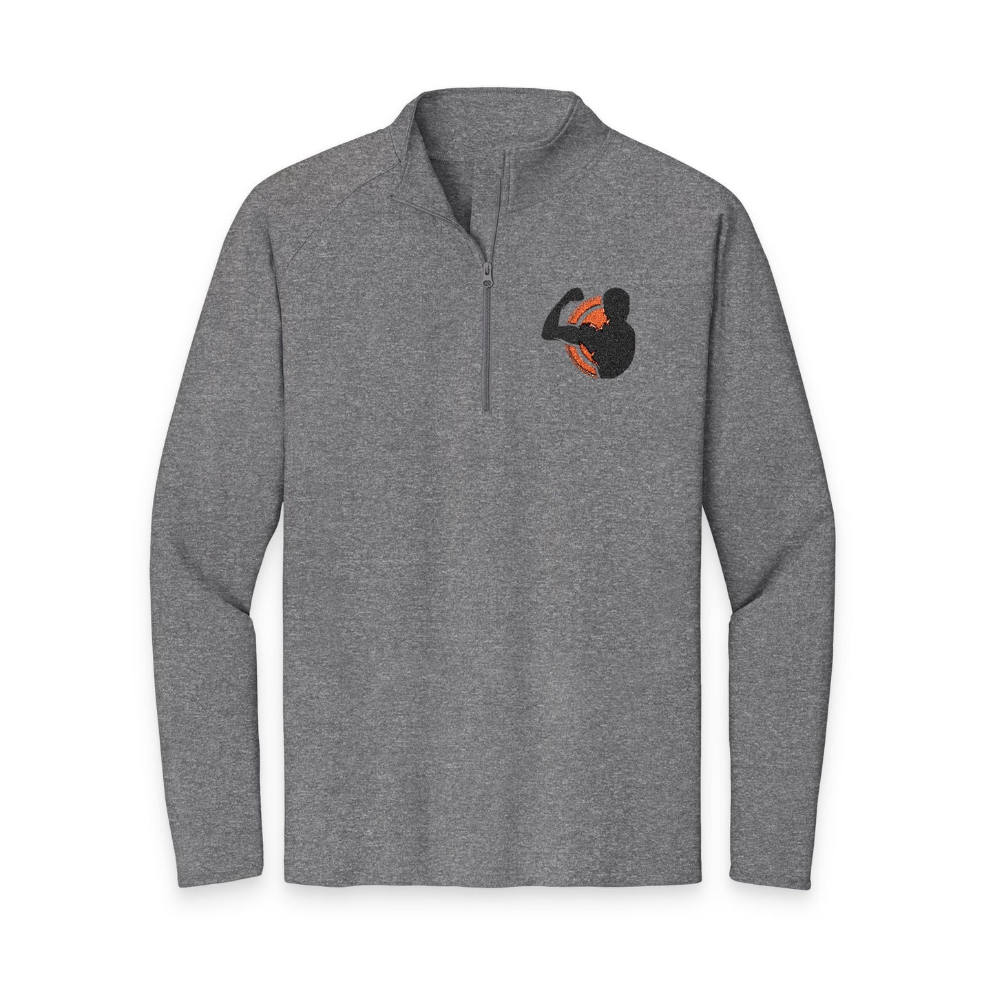 Embroidered Quarter-Zip Men Pullover