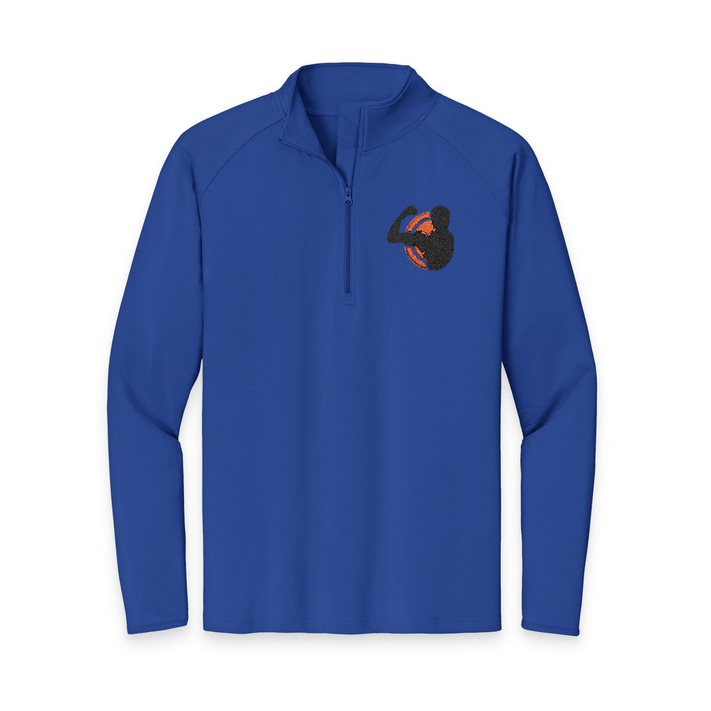 Embroidered Quarter-Zip Men Pullover
