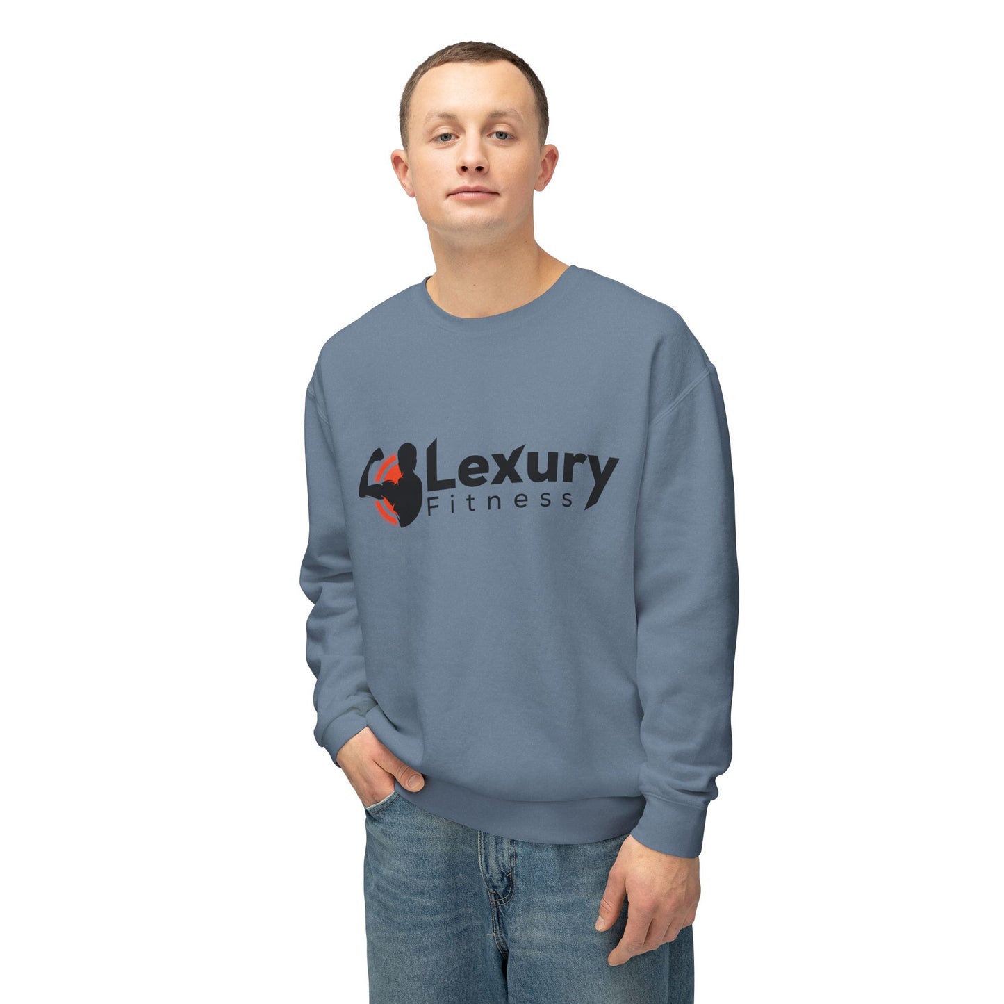 Crewneck Muscle Silhouette Gym Sweatshirt