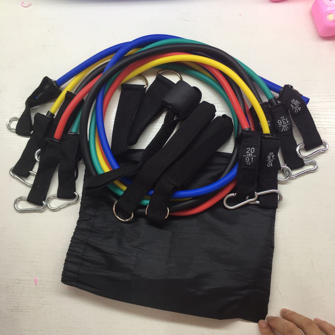 11 Piece Home Tpe Latex Fitness Tensioner Set - Lexury Fitness