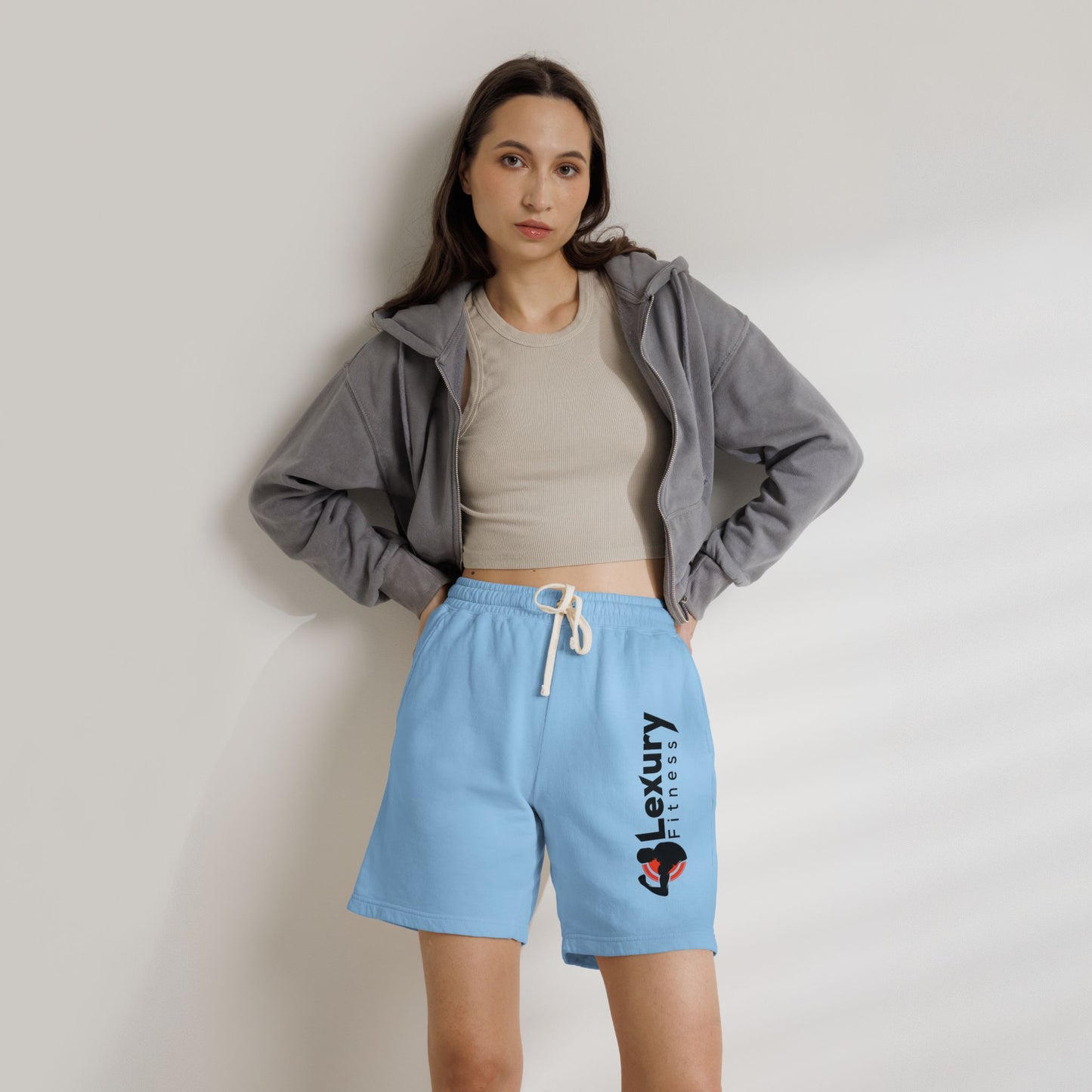 Minimal Drawstring Fitness Fleece Shorts