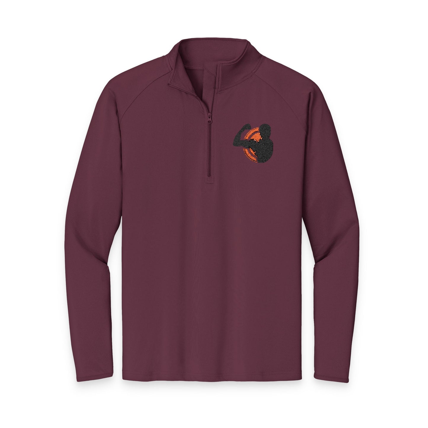Embroidered Quarter-Zip Men Pullover