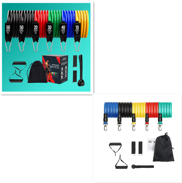 11 Piece Home Tpe Latex Fitness Tensioner Set - Lexury Fitness