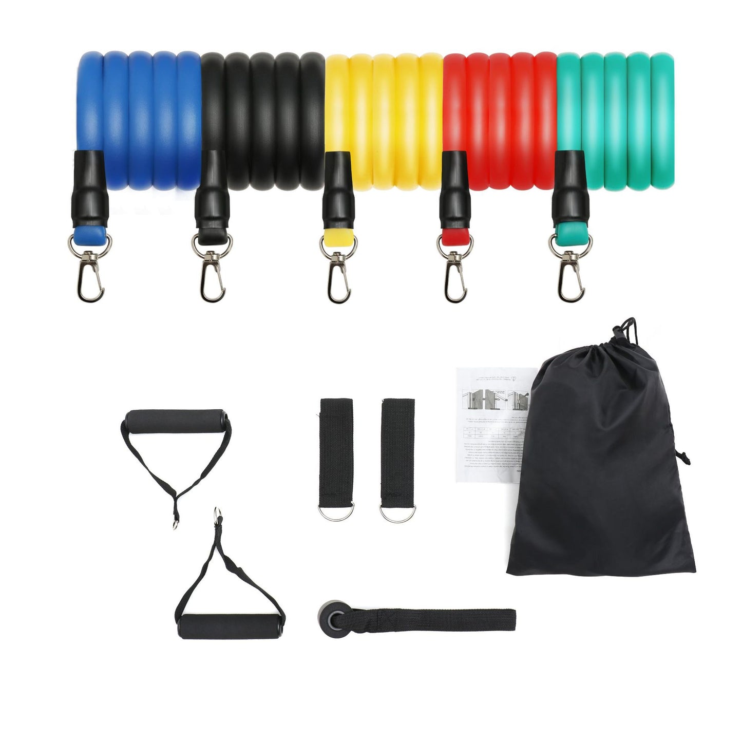 11 Piece Home Tpe Latex Fitness Tensioner Set - Lexury Fitness