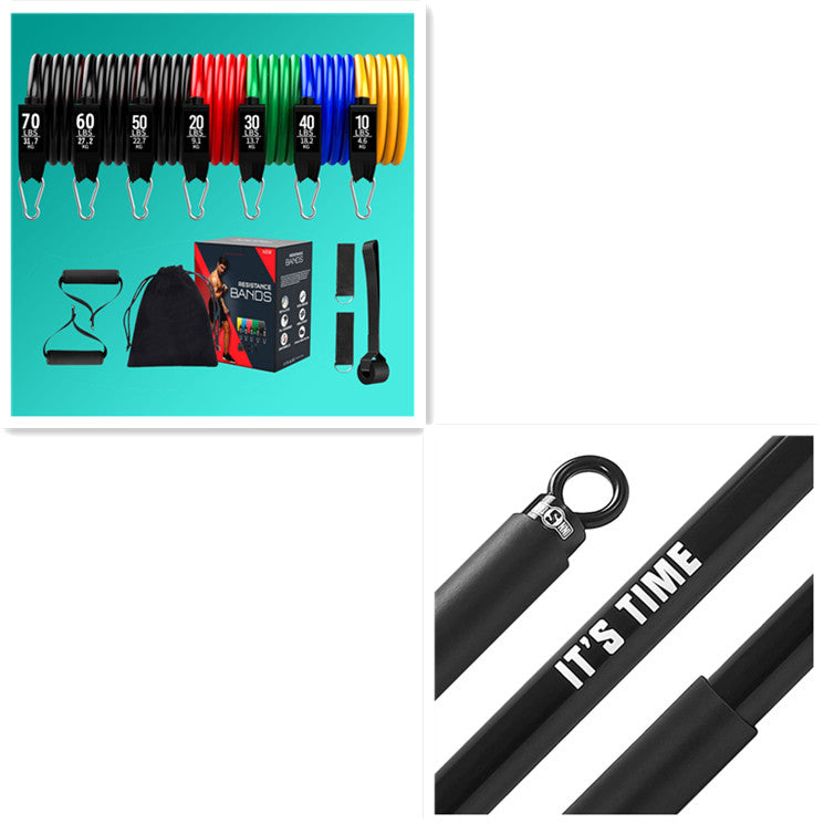 11 Piece Home Tpe Latex Fitness Tensioner Set - Lexury Fitness